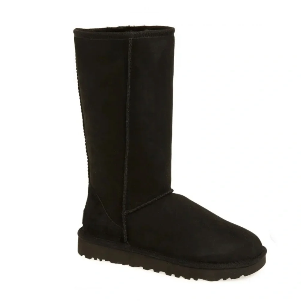 UGG Tall Classic Black Suede Winter Boots